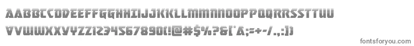 masterbreakerhalf-fontti – harmaat kirjasimet valkoisella taustalla