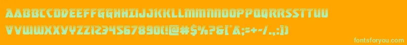 masterbreakerhalf Font – Green Fonts on Orange Background