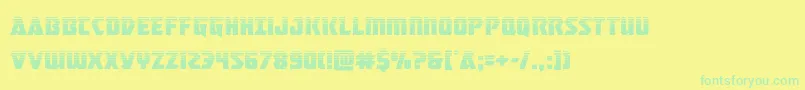 masterbreakerhalf Font – Green Fonts on Yellow Background