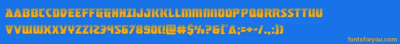 masterbreakerhalf Font – Orange Fonts on Blue Background