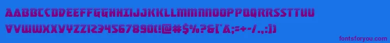 masterbreakerhalf Font – Purple Fonts on Blue Background