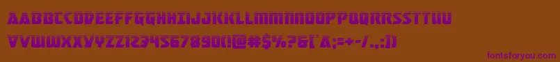 masterbreakerhalf-Schriftart – Violette Schriften auf braunem Hintergrund