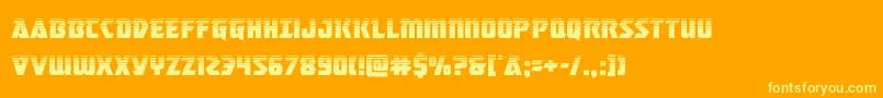 masterbreakerhalf Font – Yellow Fonts on Orange Background