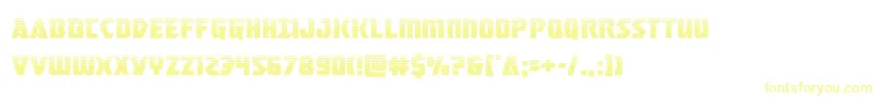 masterbreakerhalf-Schriftart – Gelbe Schriften auf weißem Hintergrund