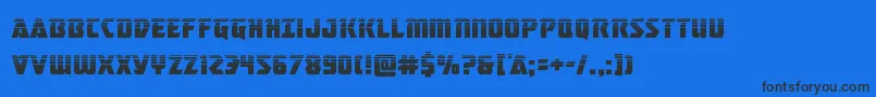 masterbreakerhalf Font – Black Fonts on Blue Background