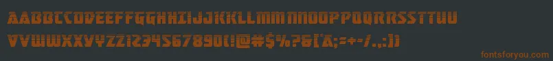 masterbreakerhalf-Schriftart – Braune Schriften auf schwarzem Hintergrund
