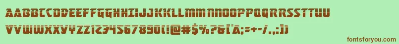 masterbreakerhalf Font – Brown Fonts on Green Background