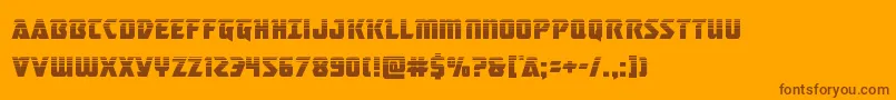 masterbreakerhalf Font – Brown Fonts on Orange Background