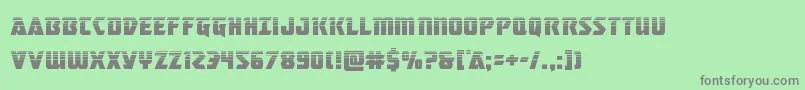 フォントmasterbreakerhalf – 緑の背景に灰色の文字