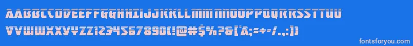 masterbreakerhalf Font – Pink Fonts on Blue Background