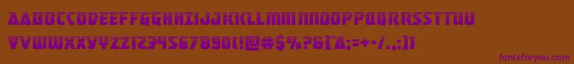 masterbreakerhalf-Schriftart – Violette Schriften auf braunem Hintergrund