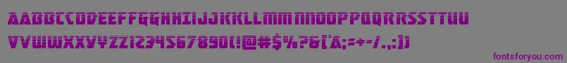 フォントmasterbreakerhalf – 紫色のフォント、灰色の背景