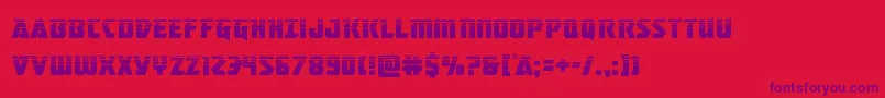 masterbreakerhalf-Schriftart – Violette Schriften auf rotem Hintergrund