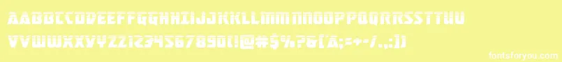 フォントmasterbreakerhalf – 黄色い背景に白い文字