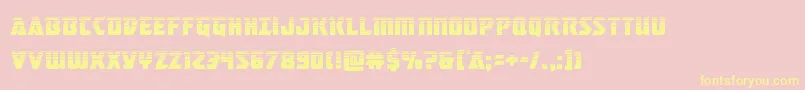 フォントmasterbreakerhalf – 黄色のフォント、ピンクの背景