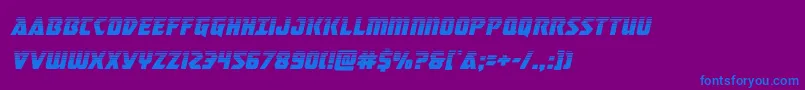 Шрифт masterbreakerhalfital – синие шрифты на фиолетовом фоне