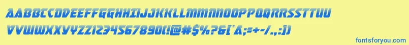 masterbreakerhalfital Font – Blue Fonts on Yellow Background