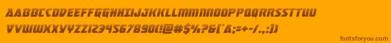 masterbreakerhalfital Font – Brown Fonts on Orange Background