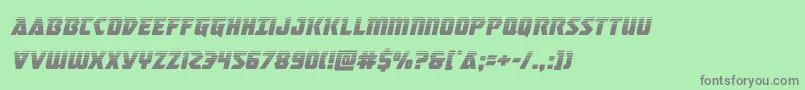 フォントmasterbreakerhalfital – 緑の背景に灰色の文字