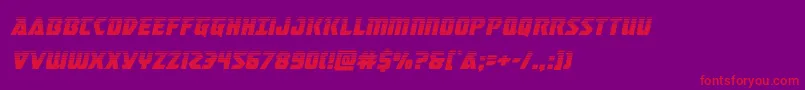 フォントmasterbreakerhalfital – 紫の背景に赤い文字