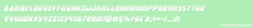 フォントmasterbreakerhalfital – 緑の背景に白い文字