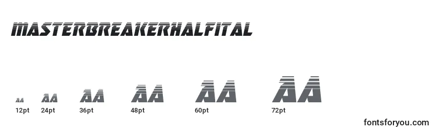 Masterbreakerhalfital (133769) Font Sizes