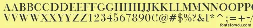 BauerBodoniTitlingBt Font – Black Fonts on Yellow Background