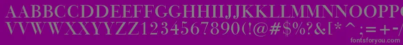 En savoir plus sur la police BauerBodoniTitlingBt Police BauerBodoniTitlingBt – polices grises sur fond violet