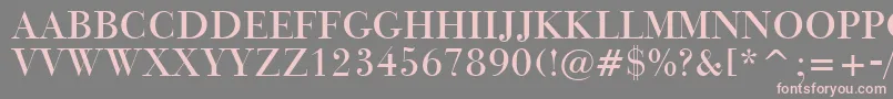 BauerBodoniTitlingBt Font – Pink Fonts on Gray Background
