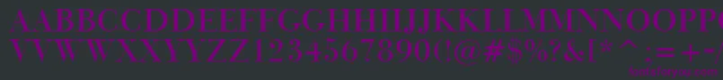 BauerBodoniTitlingBt Font – Purple Fonts on Black Background