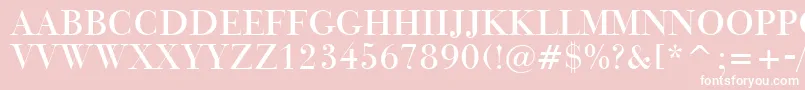 BauerBodoniTitlingBt Font – White Fonts on Pink Background