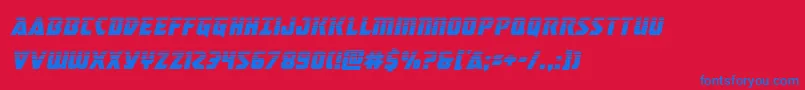 masterbreakerhalfital Font – Blue Fonts on Red Background