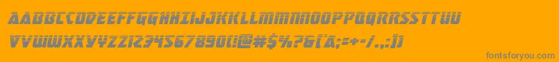 masterbreakerhalfital Font – Gray Fonts on Orange Background