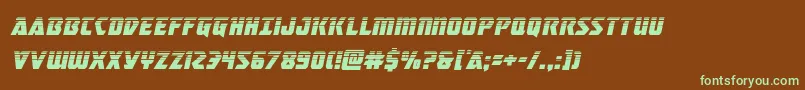 masterbreakerhalfital Font – Green Fonts on Brown Background