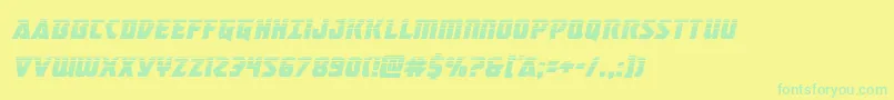 masterbreakerhalfital Font – Green Fonts on Yellow Background