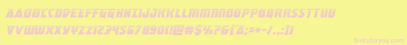 masterbreakerhalfital-fontti – vaaleanpunaiset fontit keltaisella taustalla