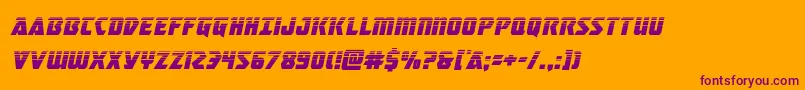 フォントmasterbreakerhalfital – オレンジの背景に紫のフォント