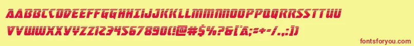 masterbreakerhalfital Font – Red Fonts on Yellow Background