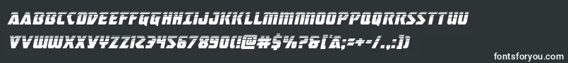 masterbreakerhalfital Font – White Fonts on Black Background