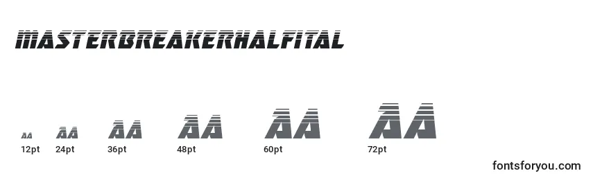 Размеры шрифта Masterbreakerhalfital (133770)