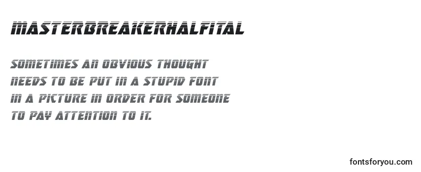 Masterbreakerhalfital (133770) Font