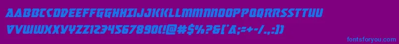 Czcionka masterbreakerital – niebieskie czcionki na fioletowym tle