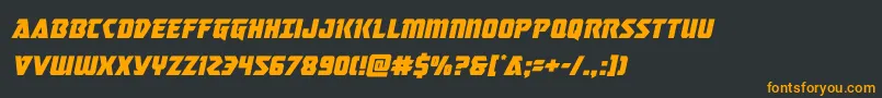 masterbreakerital Font – Orange Fonts on Black Background