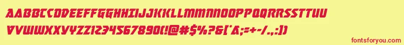 masterbreakerital Font – Red Fonts on Yellow Background