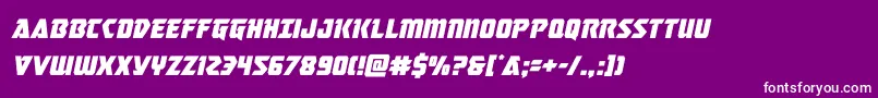masterbreakerital Font – White Fonts on Purple Background