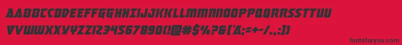 masterbreakerital-Schriftart – Schwarze Schriften auf rotem Hintergrund