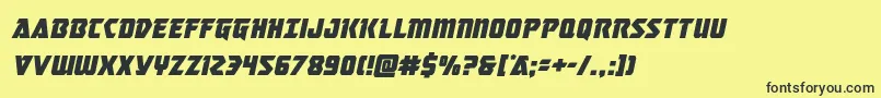 masterbreakerital Font – Black Fonts on Yellow Background