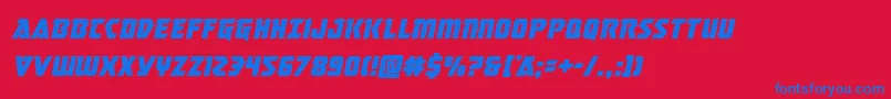 masterbreakerital Font – Blue Fonts on Red Background