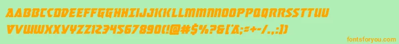 masterbreakerital Font – Orange Fonts on Green Background