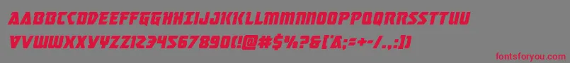 masterbreakerital Font – Red Fonts on Gray Background